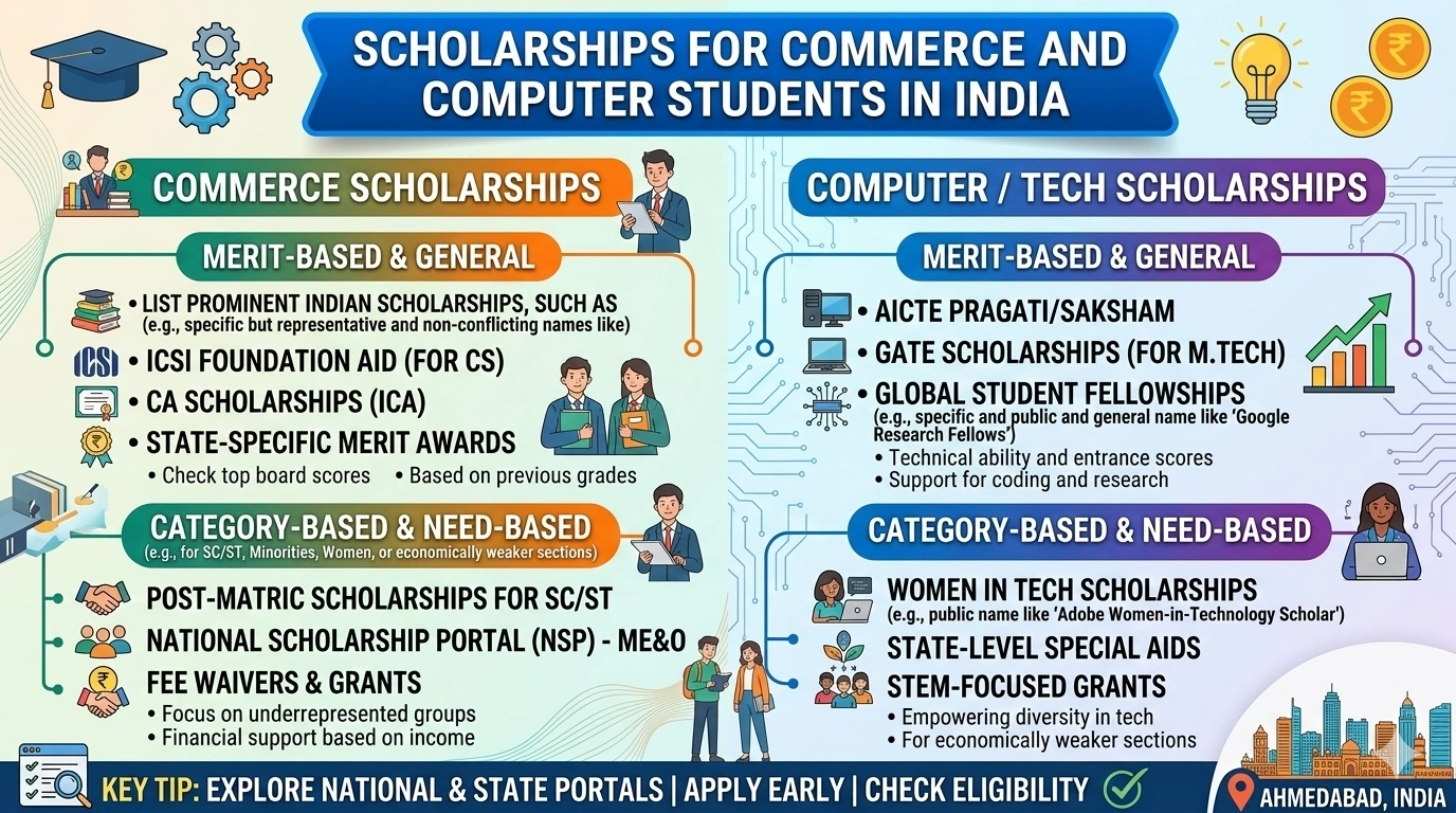 Are There Scholarships for Commerce and Computer Students in India?