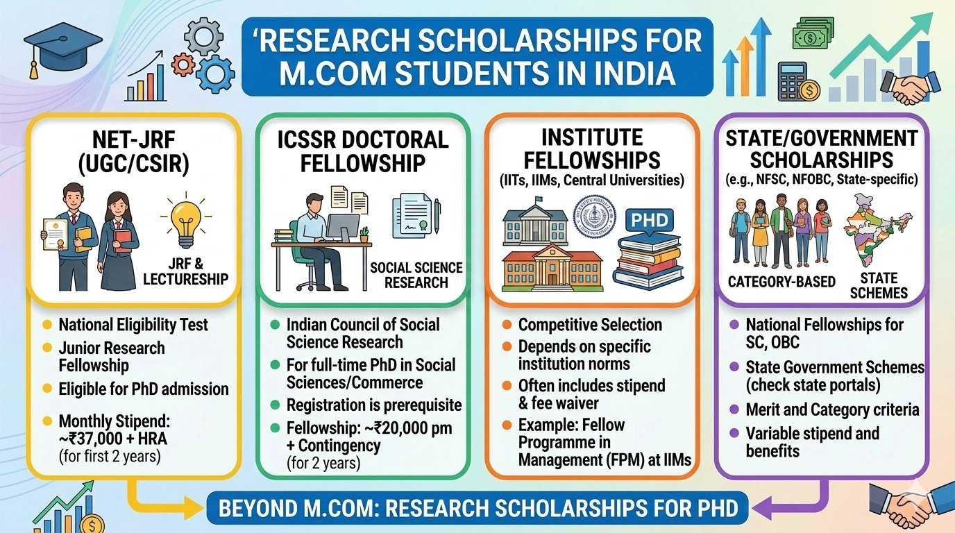 Are There Research Scholarships for MCom Students in India?