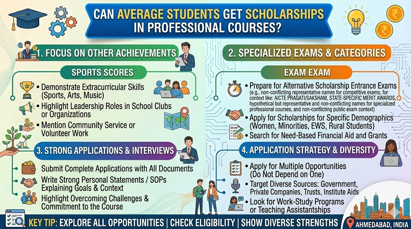 Can Average Students Get Scholarships in Professional Courses?